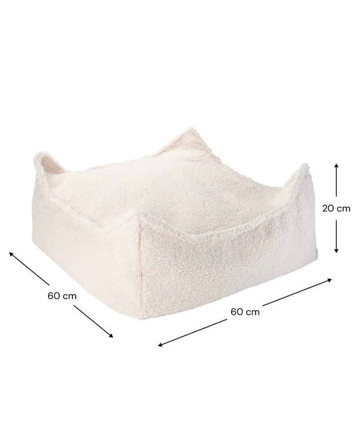 Teddy Ottoman Sitzkissen creme - Wigiwama