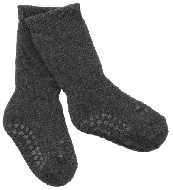 Antirutsch-Socken "Terry cotton grau melange" - GoBabyGo