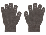 Rutschfeste Handschuhe für Babys und Kleinkinder – Merinowolle – Braunmeliert - GoBabyGo