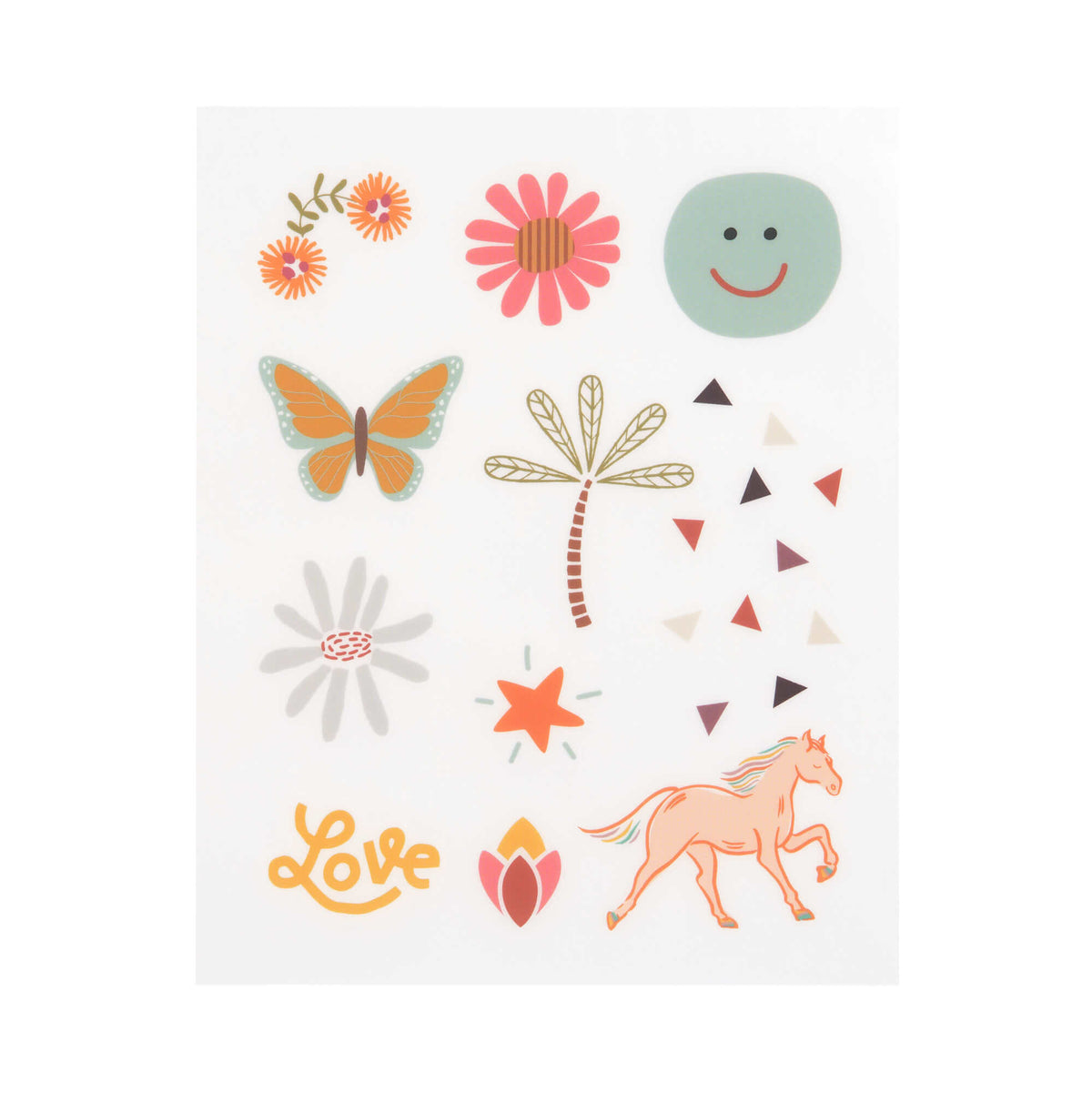 Transfer Sticker (3 Stk) - Rub on, Happy - Lässig