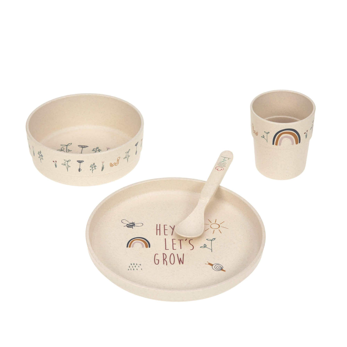 Kindergeschirr Set - Dish Set, Garden Explorer Regenbogen - Lässig