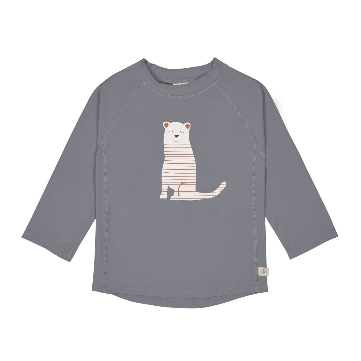 Badeshirt Langarm mit UV-Schutz - Tiger, Grau - Lässig