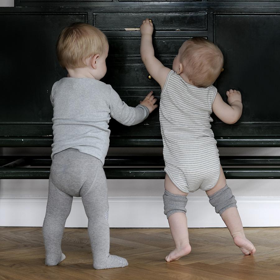 Krabbelstrumpfhose "Grey Melange" - GoBabyGo