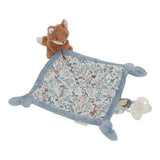 Schnuffeltuch Baby Print Fuchs - Blau - Forest Friends - Little Dutch