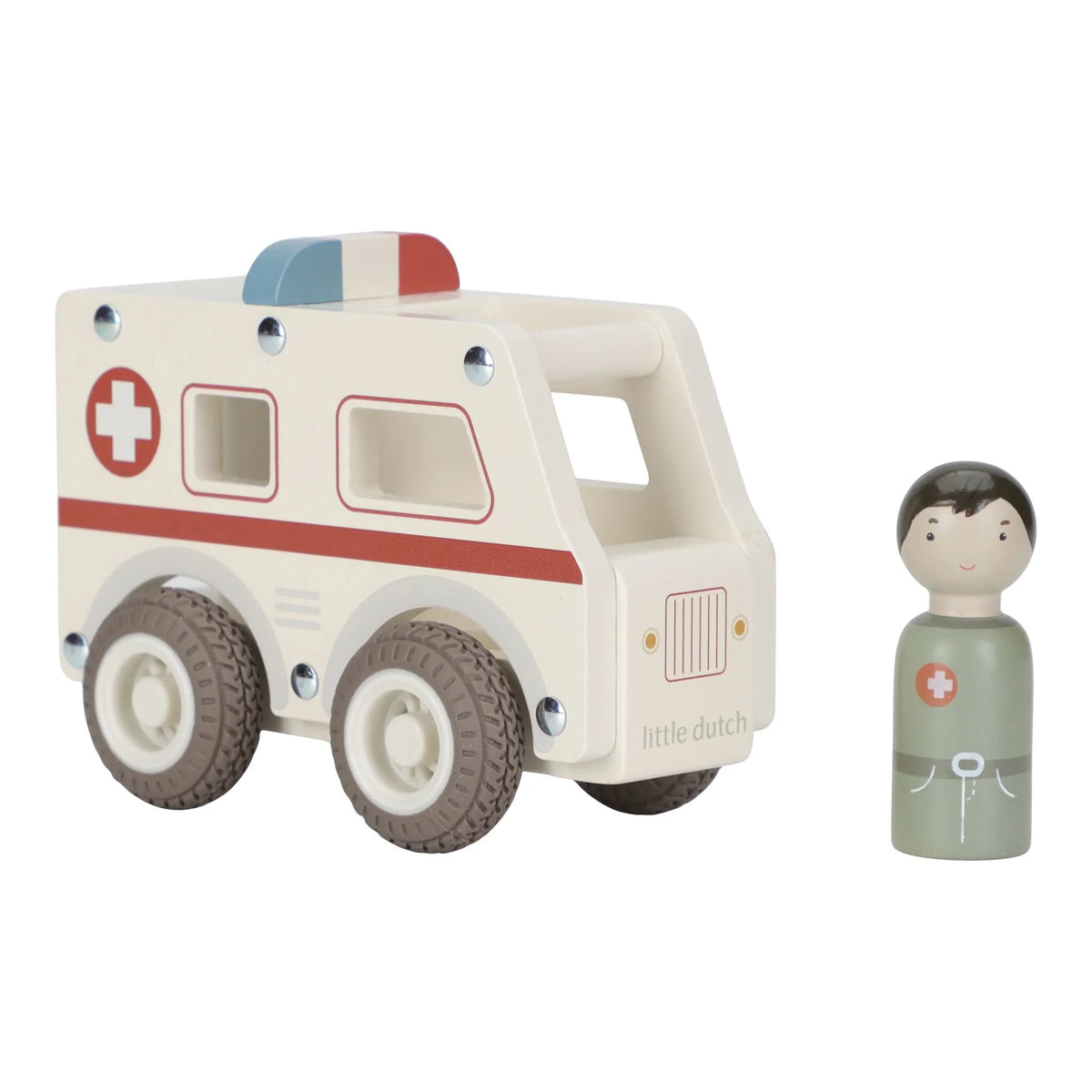Holzkrankenwagen - Weiß - Essentials - Little Dutch