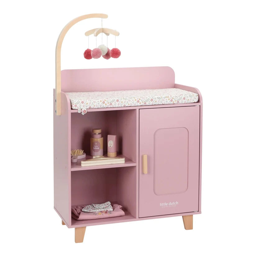 Little Dutch Puppenwickeltisch – Rosa (Essentials)