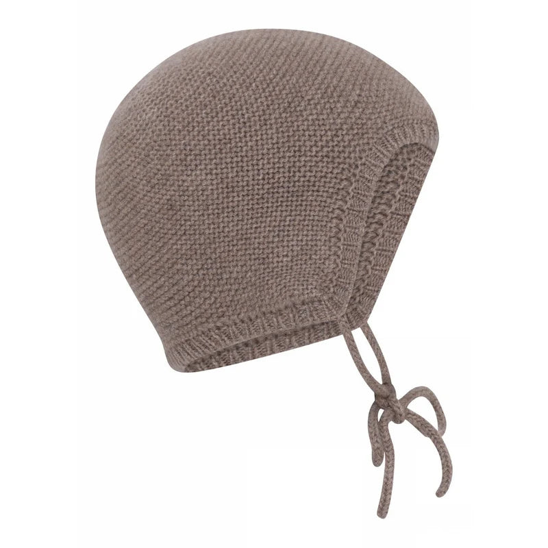 Baby-Mütze Cassidy Wolle light brown melange - MPkids