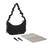 Wickeltasche Crossbody gesteppt - Lunua Bum Bag, Schwarz - Lässig