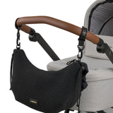 Wickeltasche Crossbody gesteppt - Lunua Bum Bag, Schwarz - Lässig