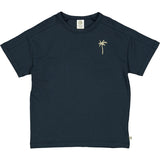 Shirt s/s Palm night blue - Müsli by Green Cotton