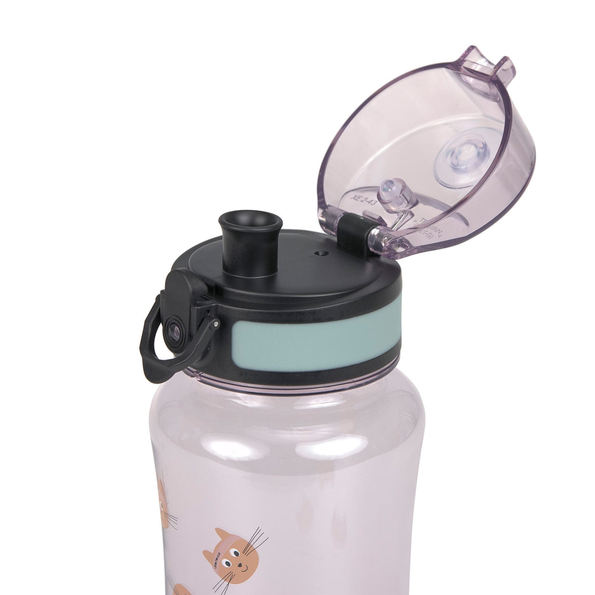 Tritan Kinder Trinkflasche 420 ml - Tiny Team, Katze - Lässig