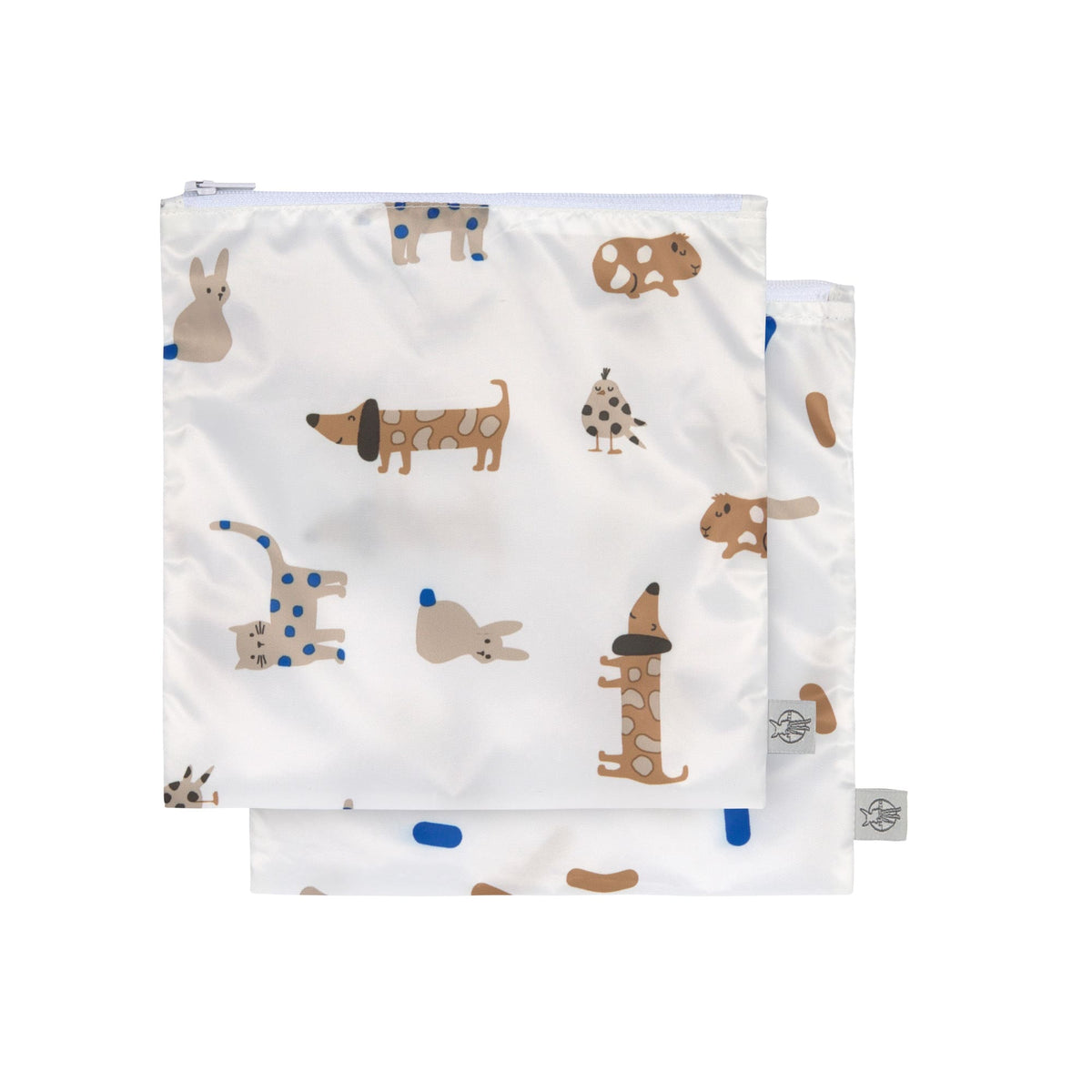 Frühstücksbeutel (2 Stk) - Snack Bag, Little Mateys royal blue - Lässig