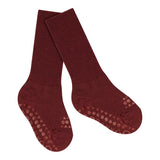 Rutschfeste Socken Merinowolle wine red - GoBabyGo