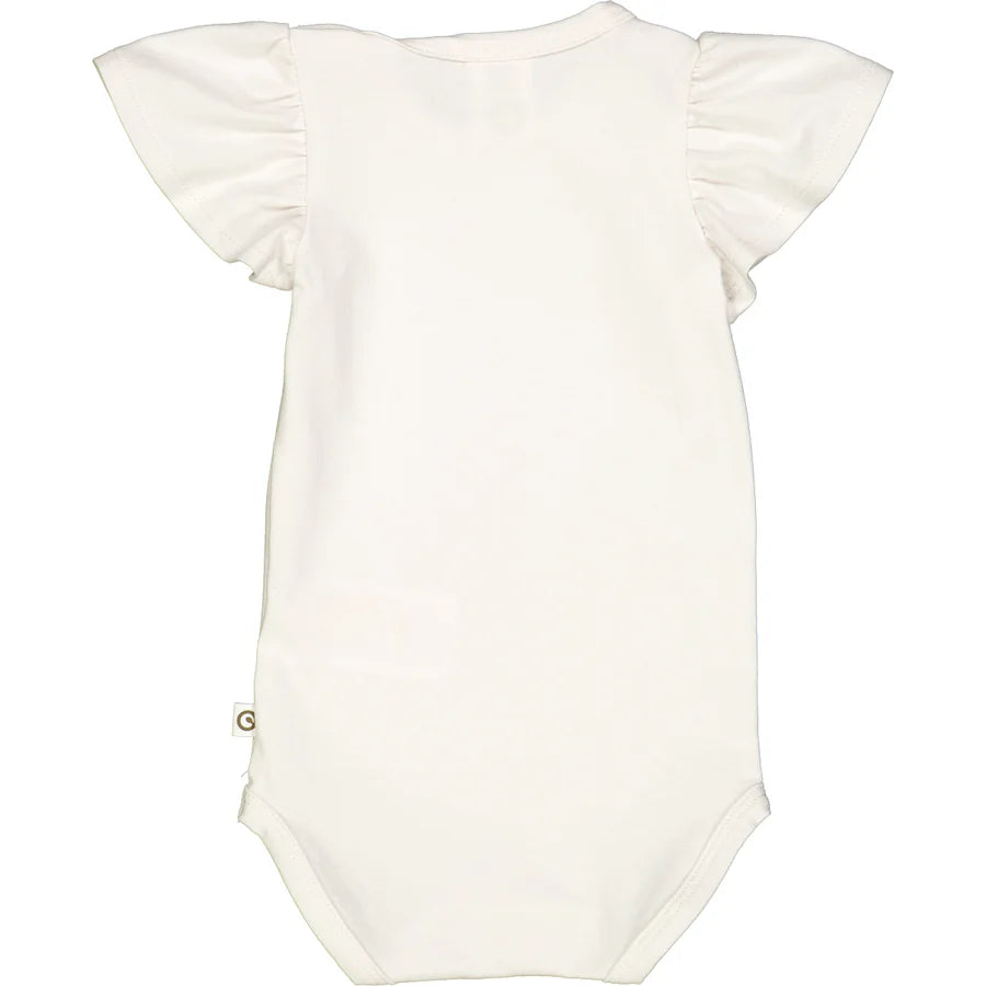 Kurzarmbody cozy me s/s frill balsam cream - Müsli by Green Cotton