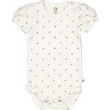 Kurzarmbody s/s Daisy puff balsam cream/ Corn/ Breeze - Müsli by Green Cotton