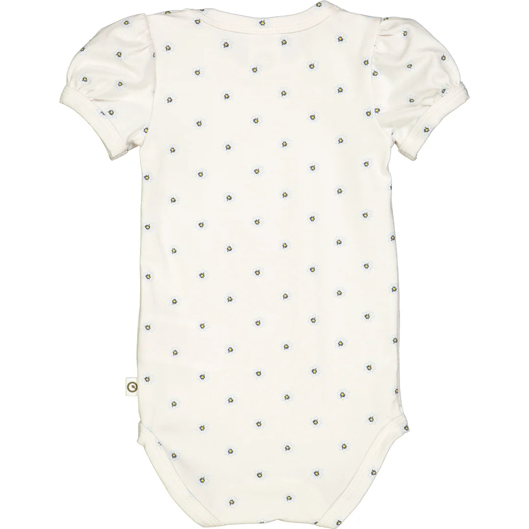 Kurzarmbody s/s Daisy puff balsam cream/ Corn/ Breeze - Müsli by Green Cotton