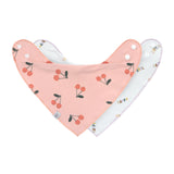 Dreieckstuch Baby (2 Stk) - Bandana, Happy Fruits Kirsche - Lässig