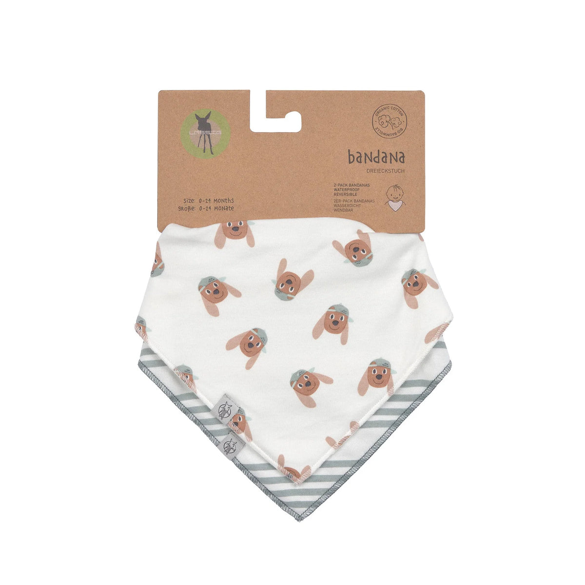 Dreieckstuch Baby (2 Stk) - Bandana, Tiny Team, Hund - Lässig