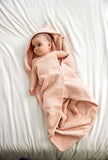 Kapuzenhandtuch Baby, rosa gepunktet - Lässig