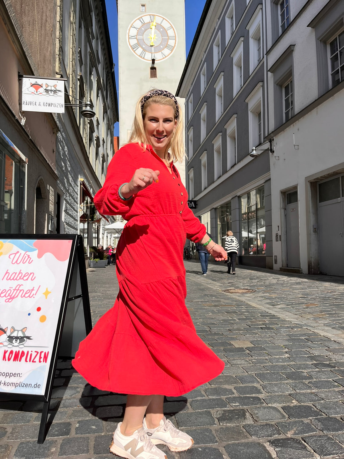 Langarm-Kleid aus Musselin Alma - Milli Wonka