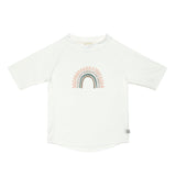 UV Shirt Kinder Kurzarm - Regenbogen, Weiß - Lässig