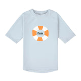 UV Shirt Kinder Kurzarm - Schwimmring, Blau - Lässig