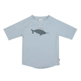 UV Shirt Kinder Kurzarm - Wal, Hellblau - Lässig