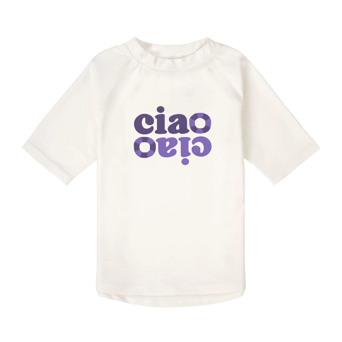 UV Shirt Kinder Kurzarm, Purple Weiß - Lässig