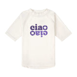 UV Shirt Kinder Kurzarm, Purple Weiß - Lässig