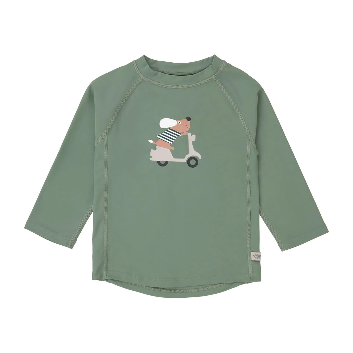 UV Shirt Kinder Langarm - Hund, grün - Lässig