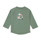 UV Shirt Kinder Langarm - Hund, grün - Lässig