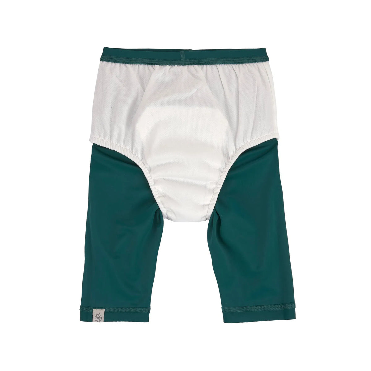 Badehose Baby Kurz (UV-Schutz & Windel), Dunkelgrün - Lässig