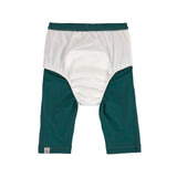 Badehose Baby Kurz (UV-Schutz & Windel), Dunkelgrün - Lässig