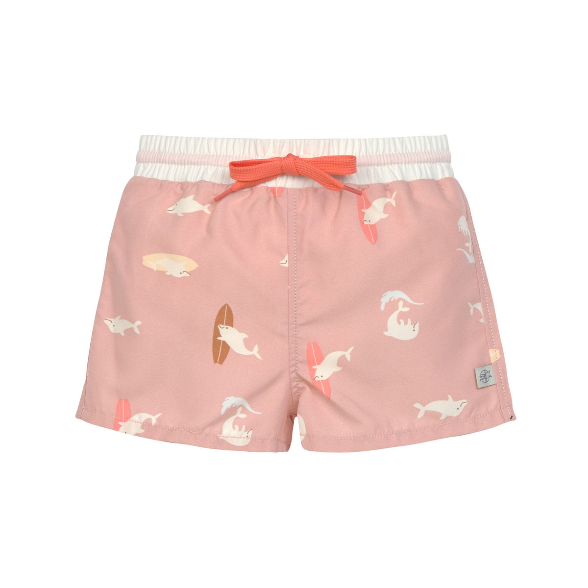 Badehose Baby (mit Windel) - Delfin, Rosa - Lässig