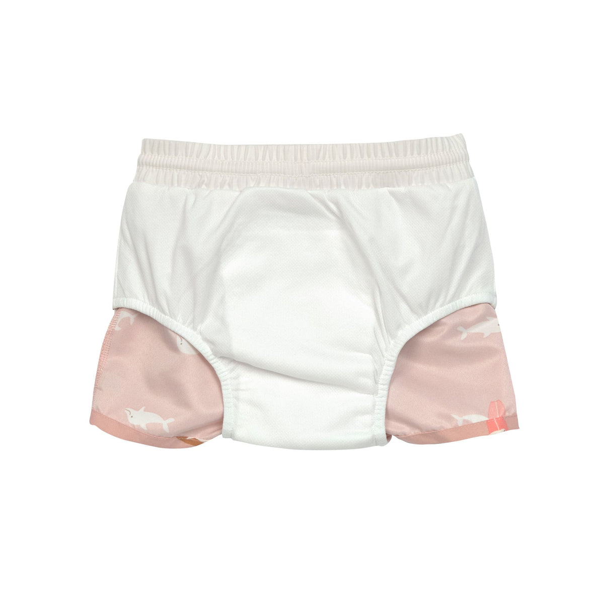 Badehose Baby (mit Windel) - Delfin, Rosa - Lässig