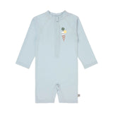 Schwimmanzug Kinder Langarm (UV Schutz) - Eis, Blau - Lässig