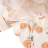 Sonnenhut Baby (UV Schutz & Nackenschutz) - Orange, Weiß - Lässig