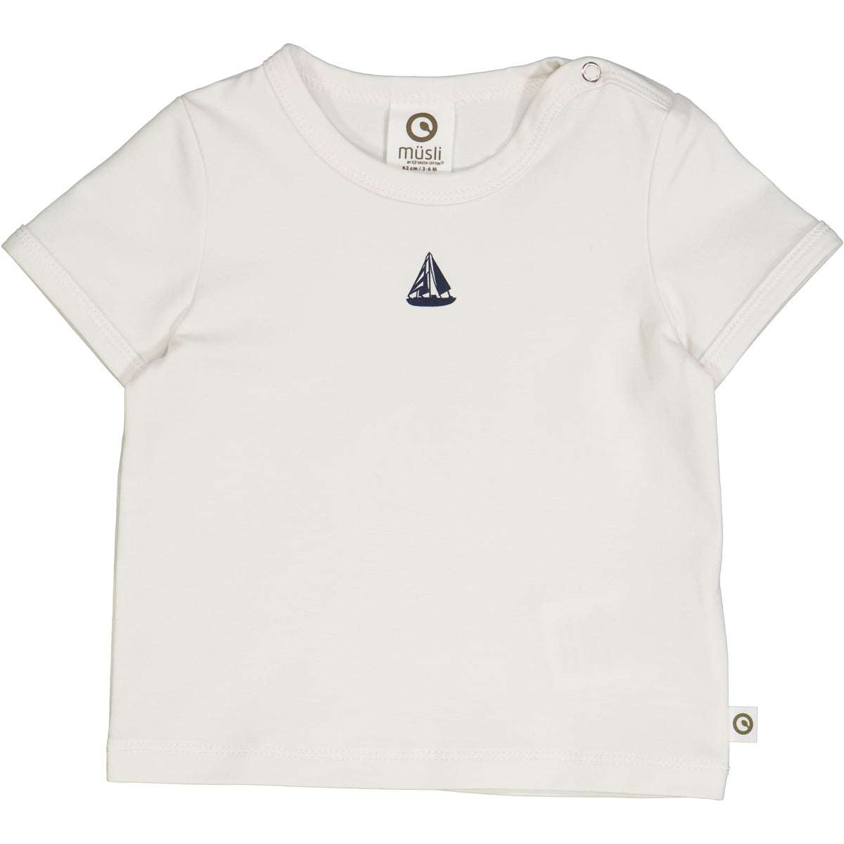 T-Shirt s/s Sailboat balsam cream - Müsli by Green Cotton