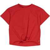 Cozy me T-Shirt mit Knotendetail apfelrot - Müsli by Green Cotton