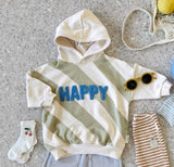Kinder Hoodie GOTS - Happy milky/light/khaki - Lässig
