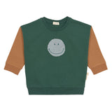 Kinder Pullover - Bio Baumwolle, Little Gang, Smile Dunkelgrün - Lässig