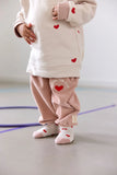 Kinder Pullover - Bio Baumwolle, Herz Beige - Lässig