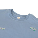 Kinder Pullover - Bio Baumwolle, Skateboard Blau - Lässig