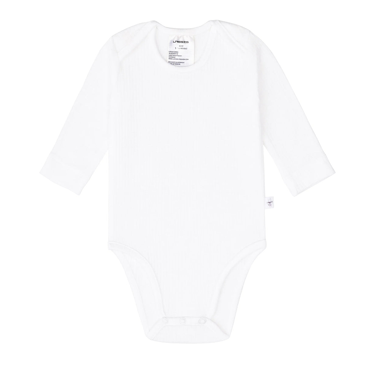Baby Body Langarm - gerippt, milky- Lässig
