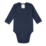 Baby Body Langarm - gerippt, navy - Lässig
