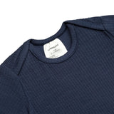 Baby Body Langarm - gerippt, navy - Lässig