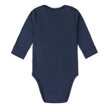 Baby Body Langarm - gerippt, navy - Lässig