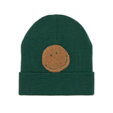 Beanie Mütze Kinder - Merino Wolle, Little Gang, Smile dunkelgrün - Lässig
