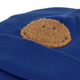 Beanie Mütze Kinder - Merino Wolle, Little Gang, Smile blau - Lässig