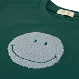 Kinder T-Shirt - Bio Baumwolle, Little Gang, Smile Dunkelgrün - Lässig